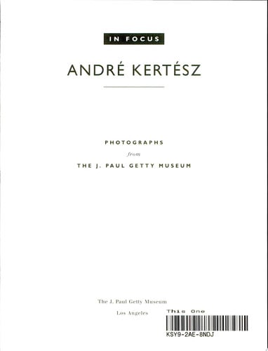 Cover of André Kertész