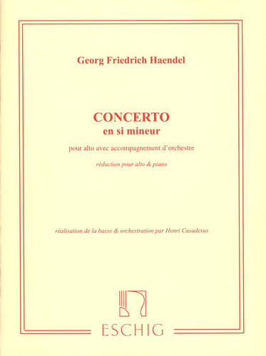 Cover of Handel-Casadesus: Viola Concerto in B Minor (Solo Part With Piano Reduction)