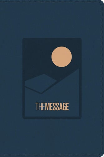 Cover of The Message Deluxe Gift Bible, Large Print (Leather-Look, Navy) The Bible in Contemporary Language
